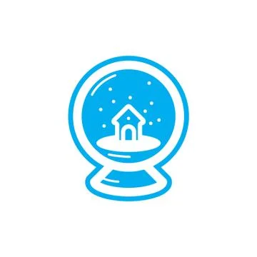 Flat color snowball icon Stock Illustration
