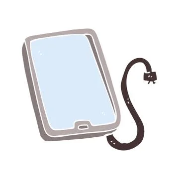 Flat color style cartoon computer tablet Illustrazione stock