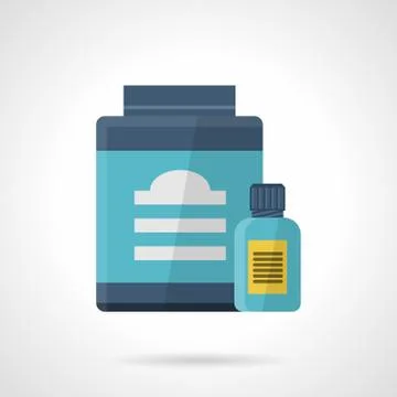 Flat color style vector icon for sport supplements 스톡 일러스트
