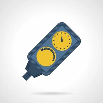Flat color style vector icon for diving console Stock Illustration