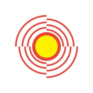 Flat color sun icon Illustrazione stock