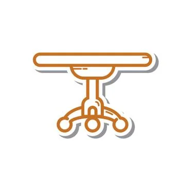 Flat color table icon Stock Illustration
