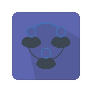 Flat color user group icon vector illustration on white background Stock Illustration