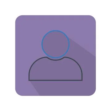 Flat color user icon vector illustration on white background 스톡 일러스트