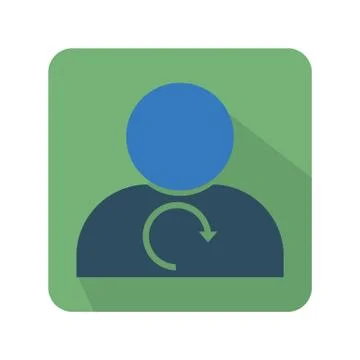 Flat color user icon vector illustration on white background Stock Illustration