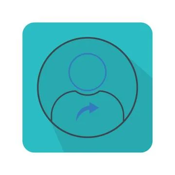Flat color user icon vector illustration on white background Stock Illustration
