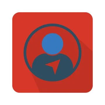 Flat color user icon vector illustration on white background Stock Illustration