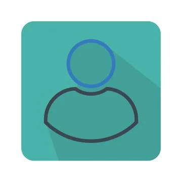 Flat color user icon vector illustration on white background Stock Illustration