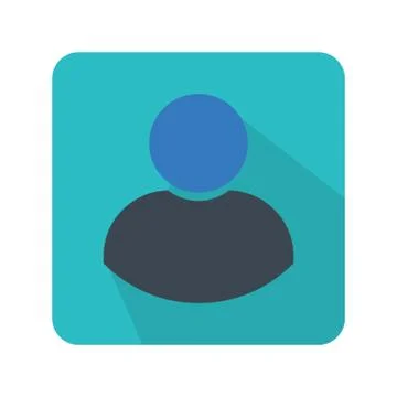 Flat color user icon vector illustration on white background Stock Illustration