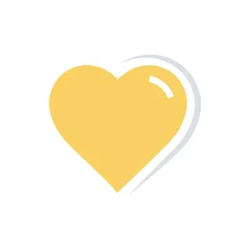 Flat color Vector Heart Icon Stock Illustration