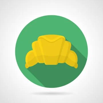 Flat color vector icon for croissant Stock Illustration