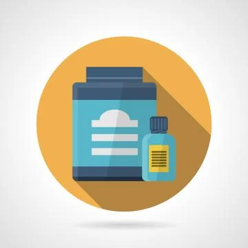 Flat color vector icon for sport supplements 스톡 일러스트