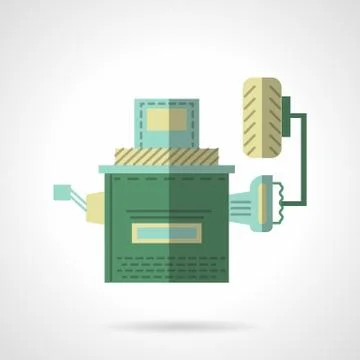 Flat color wheels balancer vector icon. Illustrazione stock