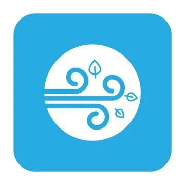 Flat color windy icon 스톡 일러스트
