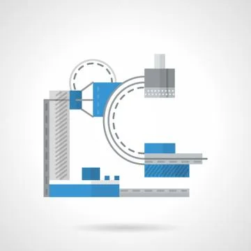 Flat color x-ray machine vector icon Stock Illustration