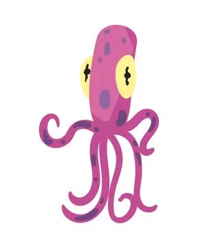 Flat colored alien Stock Illustration