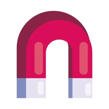 Flat colored magnet イラスト素材
