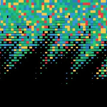 Flat colored ornament with retro halftone styled rectangles 库存插图