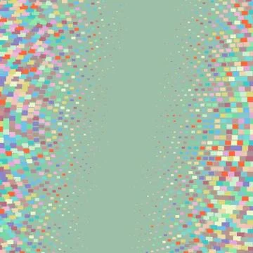 Flat colored ornament with retro halftone styled rectangles 库存插图