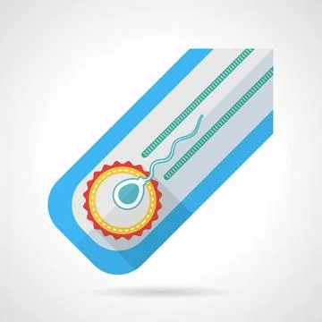 Flat colored vector icon for fertilization Colored abstract flat vector ic... 写真素材