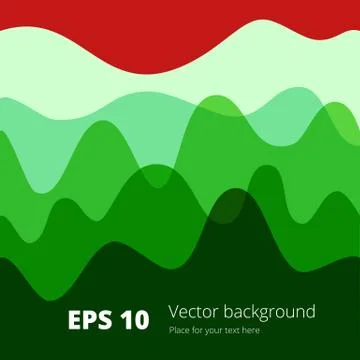 Flat colored wave, design background Illustrazione stock