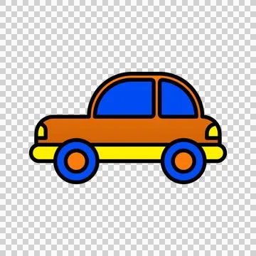 Flat colorful car icon element asset design Stock Illustration