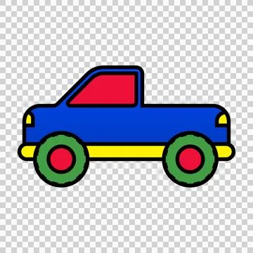 Flat colorful car icon element asset design Stock Illustration