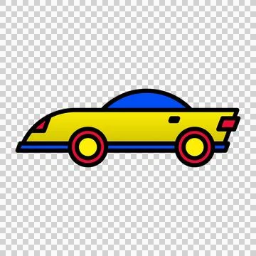 Flat colorful car icon element asset design Stock Illustration