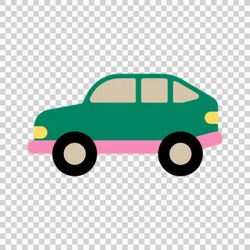 Flat colorful car icon element asset design Illustrazione stock