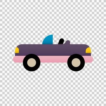 Flat colorful car icon element asset design Stock Illustration