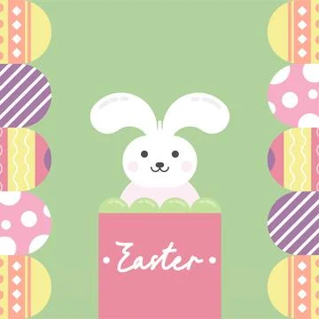 Flat colorful easter background illustration Stock Illustration