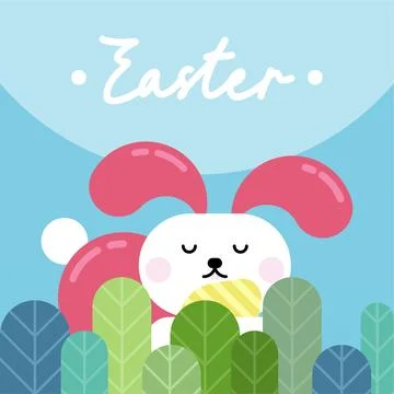 Flat colorful easter background illustration Illustrazione stock