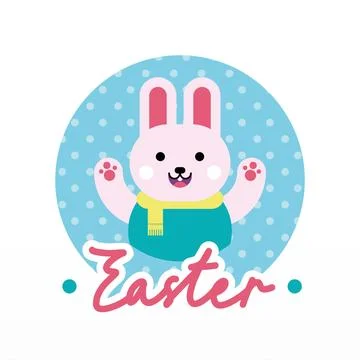 Flat colorful easter background illustration Stockillustratie