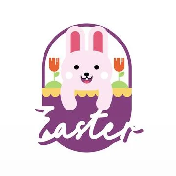 Flat colorful easter background illustration Stock Illustration