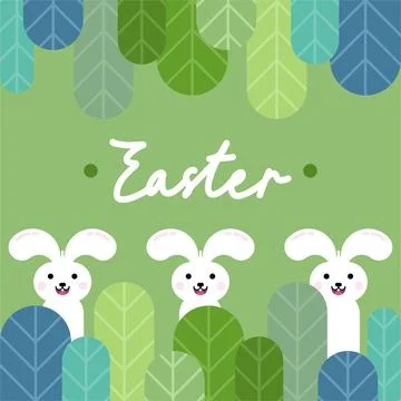 Flat colorful easter background illustration Stock Illustration