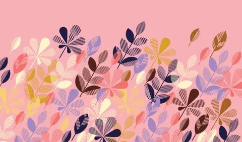 Flat colorful fall leaves element Illustrazione stock