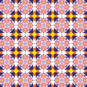 Flat colorful geometric pattern design Stock Illustration