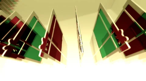 Flat Colorful Gift Box Stock Footage 950155