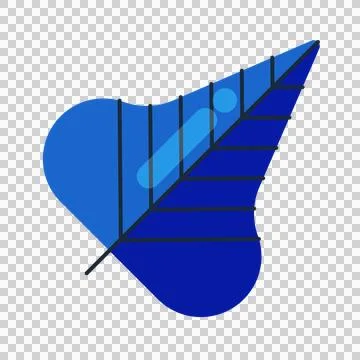 Flat colorful leaf shape design asset element Stock Illustration