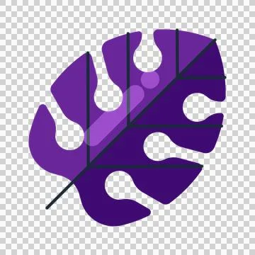 Flat colorful leaf shape design asset element Stock Illustration