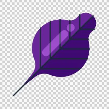 Flat colorful leaf shape design asset element Illustrazione stock