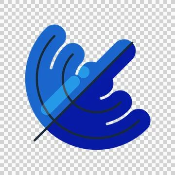 Flat colorful leaf shape design asset element Stock Illustration