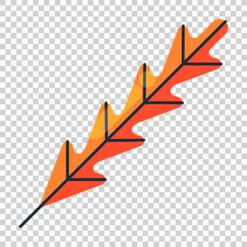 Flat colorful leaf shape design asset element Stock Illustration