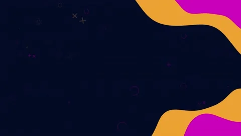 Flat Colorful Memphis Waves Fluid Flat Shapes Stock Footage 201997958