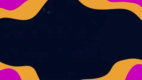 Flat Colorful Memphis Waves Fluid Flat Shapes Stock-Footage 201998369