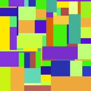 Flat colorful pattern with chaotic rectangles 스톡 일러스트