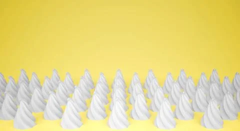 Flat colorful pop art composition with white party cupcakes, bakery goodies,  Stock Illustration