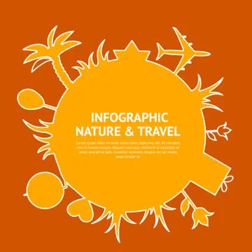 Flat colors infographics Stock Illustration