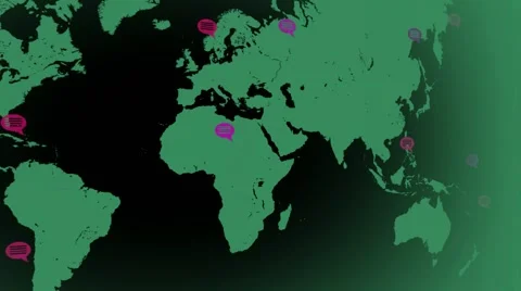 Flat colors - map moving from left to ri... | Stock Video | Pond5