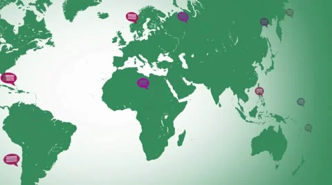 Flat colors - map moving from left to ri... | Stock Video | Pond5